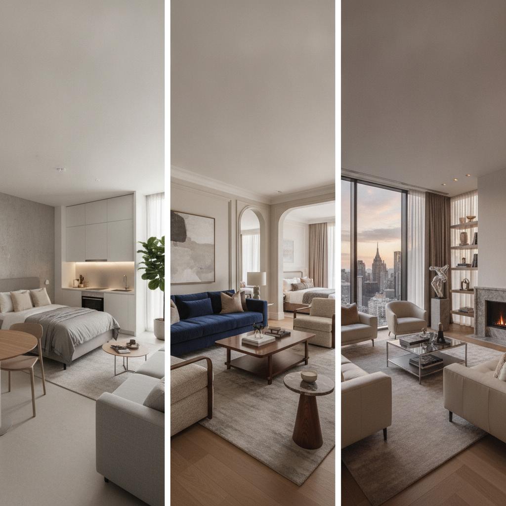 Co charakteryzuje apartament typu studio, suite i deluxe?